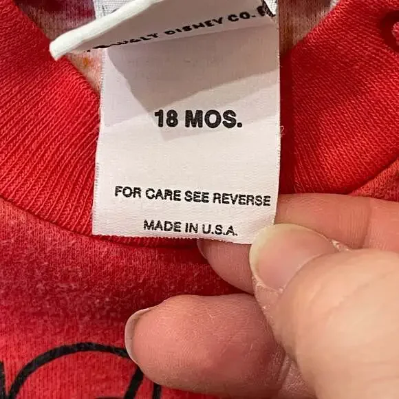 VTG 80s Disney Mickey Mouse Snorkeling Stripe Romper - Picture 5 of 6